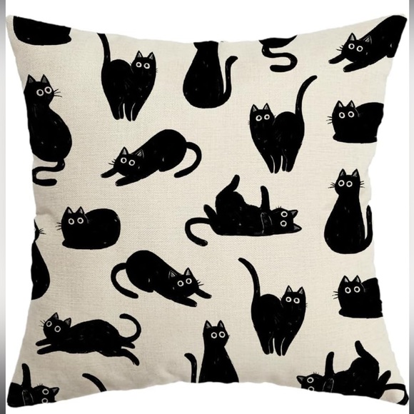 NEW Black Cats Decorative Pillow Cover. - Picture 3 of 4